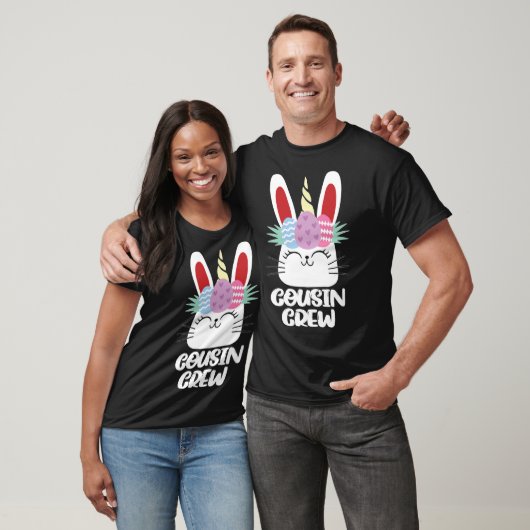 Cousin Crew Unicorn Bunny Easter Eizellauf Kostüm T-Shirt (Unisex)