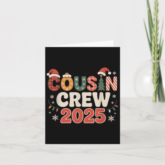 Cousin Crew Weihnachten 2025 Familienmatching Weih Karte (Vorderseite)