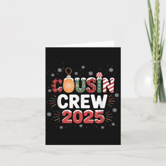 Cousin Crew Weihnachten 2025 Familienmatching Weih Karte (Vorderseite)