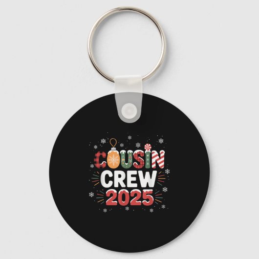 Cousin Crew Weihnachten 2025 Familienmatching Weih Schlüsselanhänger (Vorderseite)