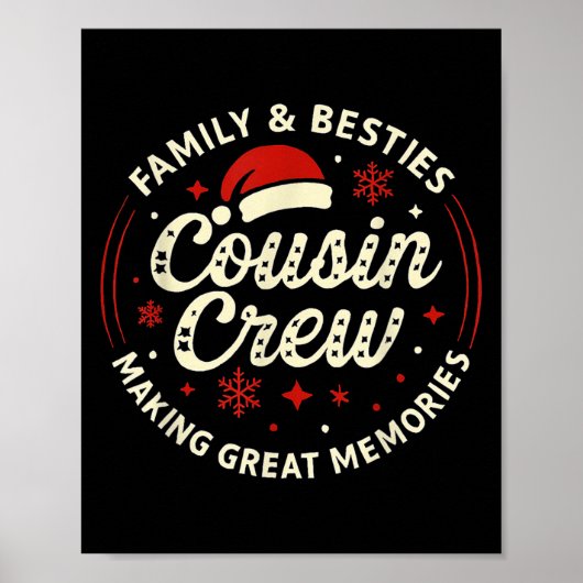 Cousin Crew Weihnachten 2025 Kinder Matching Famil Poster (Vorne)