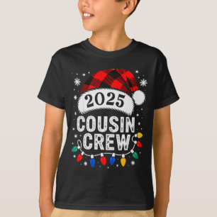 Cousin Crew Weihnachten 2025 Santa Kinder Familien T-Shirt