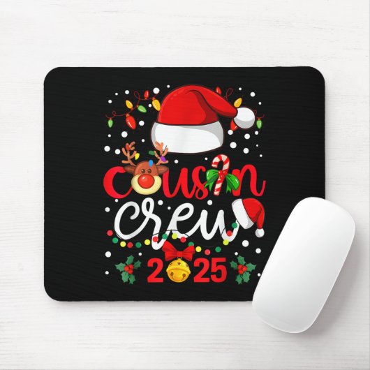 Cousin Crew Weihnachten 2025 Weihnachtskids Famili Mousepad (Mit Mouse)