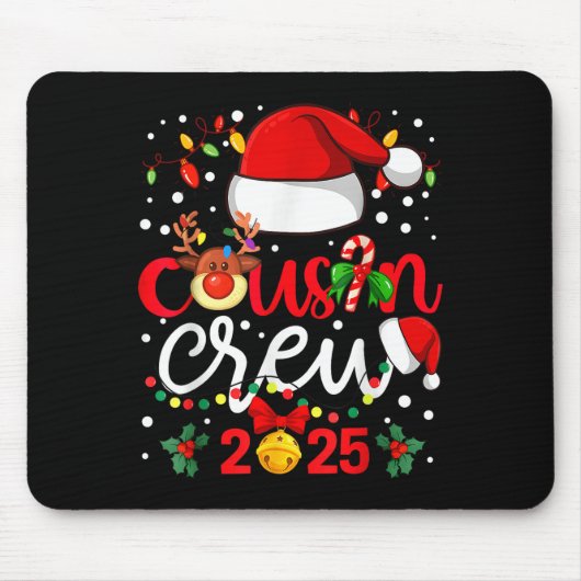 Cousin Crew Weihnachten 2025 Weihnachtskids Famili Mousepad (Vorne)