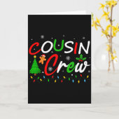 Cousin Crew Weihnachten Familie Santa Männer Fraue Karte (Gelbe Blume)
