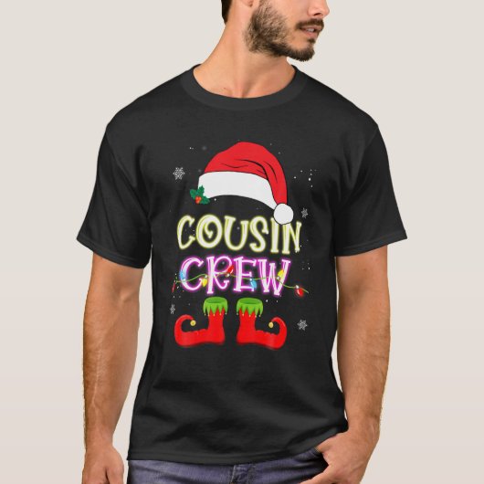 Cousin Crew Weihnachten Familienmitglieder Gruppe T-Shirt (Vorderseite)
