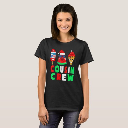 Cousin Crew Weihnachten im Juli Squad Pajamas Matc T-Shirt (Vorne ganz)
