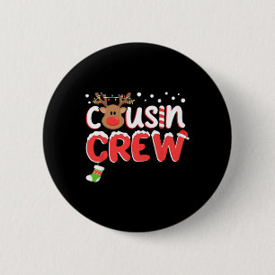 Cousin Crew Weihnachten Kinder Cousins Weihnachtsm Button