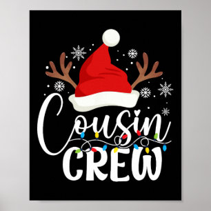 Cousin Crew Weihnachten Matching Xmas Lights Pajam Poster