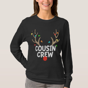 Cousin Crew Weihnachten Pajama Reindeer Lights Mat T-Shirt