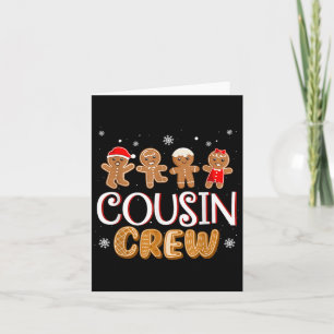 Cousin Crew Weihnachten Pajama Xmas Funny Gingerbr Karte
