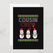 Cousin Crew Weihnachten Pajamas Gnome Tree Merry X Einladung (Vorne/Hinten)