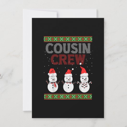 Cousin Crew Weihnachten Pajamas Gnome Tree Merry X Einladung (Vorderseite)
