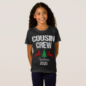 Cousin Crew Weihnachten Rentierbaum Urlaub T-Shirt (Vorne ganz)