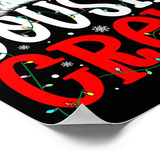 Cousin Crew Weihnachten Santa Hut Xmas Lichter Män Poster (Ecke)