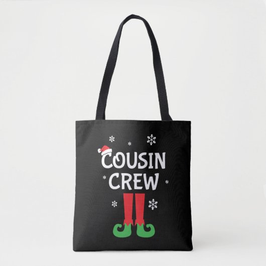 Cousin Crew Weihnachten Sprichwort Tasche (Vorderseite)