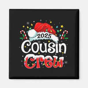 Cousin Crew Weihnachten Xmas Lichter Familie passe Magnet
