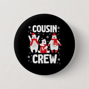 Cousin Crew Weihnachts-PJs - Familie Eisbär Button