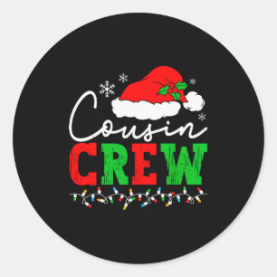 Cousin Crew Weihnachts-Shirts passende Pyjamas für Runder Aufkleber
