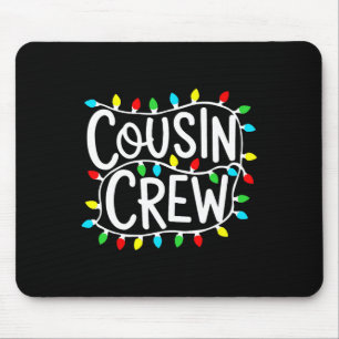 Cousin Crew Weihnachts Weihnachtslichter Familie M Mousepad