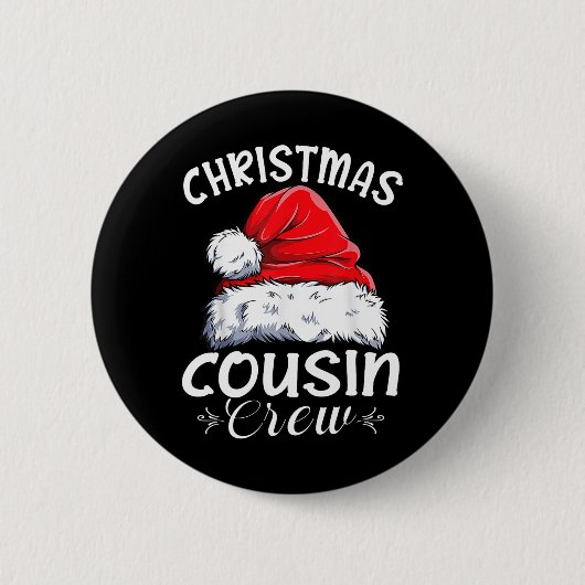 Cousin Crew Weihnachtsfamilie Matching Weihnachten Button (Vorderseite)