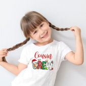 Cousin Crew Weihnachtsfamilien Pyjama Vor und zurü T-Shirt