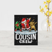 Cousin Crew Weihnachtsmann Elf Dabbing Passende Fa Karte (Gelbe Blume)