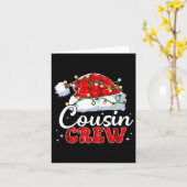 Cousin Crew Weihnachtsmannmütze Weihnachten Lichte Karte (Gelbe Blume)