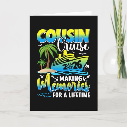 Cousin Cruise 2026 Making Memories For A Lifetime Karte (Vorderseite)