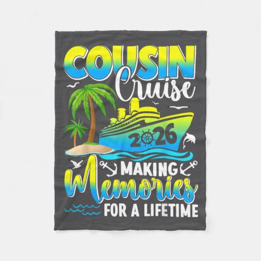 Cousin Cruise 2026 Summer Vacation Beach Family Tr Fleecedecke (Vorderseite)