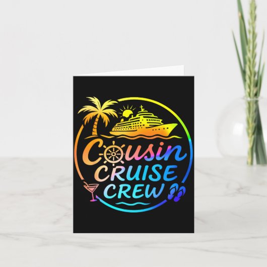 Cousin Cruise Crew Trocal Summer Vacation Matching Karte (Vorderseite)