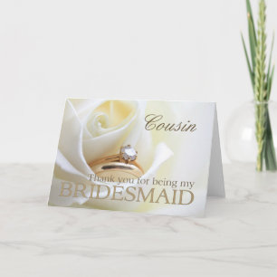 Cousin danken Ihnen für Sein meine Brautjungfer Dankeskarte