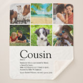 Cousin Definition Foto Collage Fun Moderne Sherpadecke (Vorderseite)