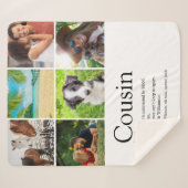 Cousin Definition Foto Collage Fun Moderne Sherpadecke (Vorderseite (Horizontal))