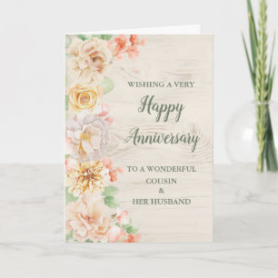 Cousin der Blumenzucht zum Geburtstag ihres Eheman Karte