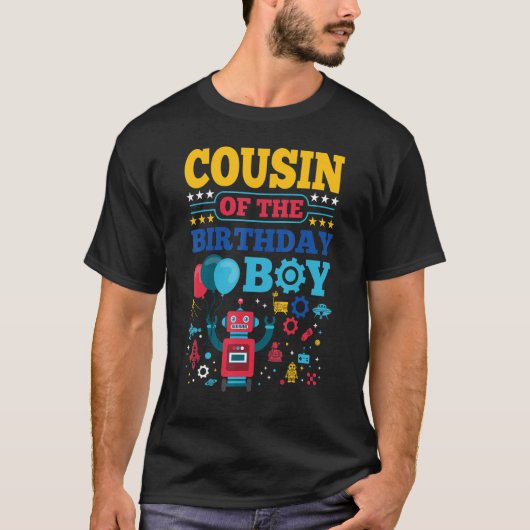 Cousin der Boy Robot Matching Family P T-Shirt (Vorderseite)
