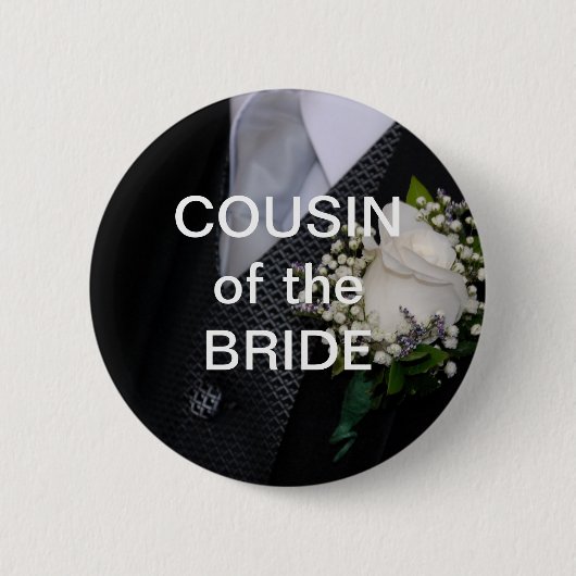 Cousin der Braut Button (Vorderseite)