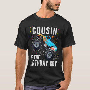 Cousin der Geburtstagsjunge Monster Truck Family M T-Shirt