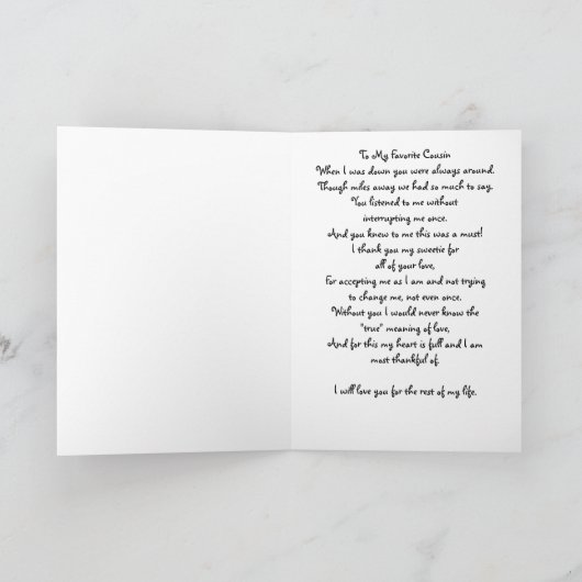 Cousin DER KARTE (Innenseite)