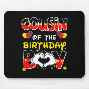 Cousin der Party-Dekoration der Geburtstagsjunge Mousepad