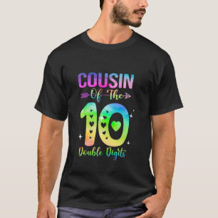 Cousin der zweistelligen Geburtstagskarte 10. Bir T-Shirt