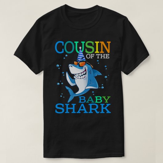 COUSIN des Babyhais Geburtstag Bruderhai T-Shirt (Design vorne)