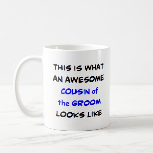 Cousin des Bräutigams, phantastisch Kaffeetasse (Links)