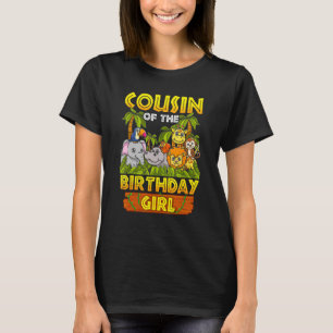 Cousin des Geburtstags Girl Safari Zoo Wildtier T-Shirt