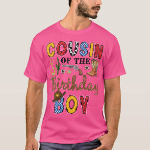 Cousin des Geburtstags Jungen Western Cowboy Rodeo T-Shirt