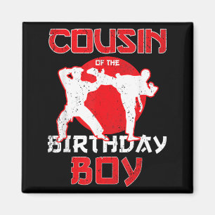 Cousin des Geburtstags-Karate-Taekwondo-Jungen Magnet