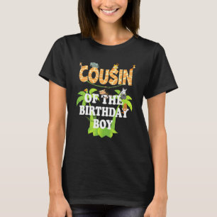 Cousin des Geburtstags KinderZoo Thema Tier-Party T-Shirt
