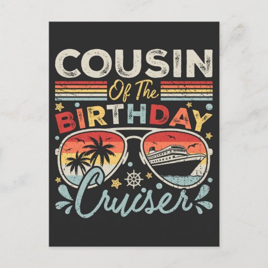 Cousin des GeburtstagsCruiser-Urlaubs Postkarte (Vorderseite)