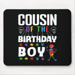 Cousin des Geburtstagsjungen Autism Awareness Puzz Mousepad