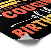 Cousin des Geburtstagsspielers Matching Fa. Poster (Ecke)